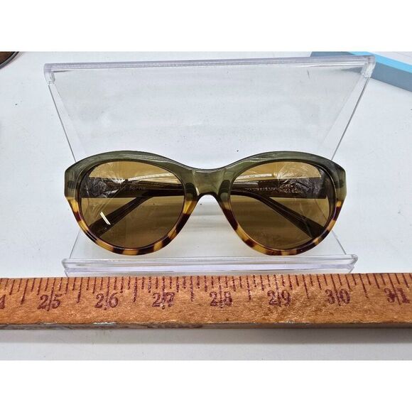 Liz Claiborne Womens Tortoiseshell & Green Gradient Sunglasses - Picture 1 of 7